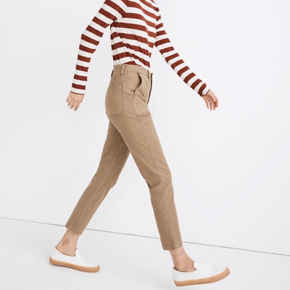 NWT Madewell stovepipe fatigue pants size 26